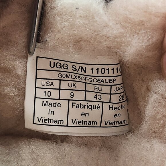 UGG Ascot Slippers Men's Size 10 Gray Suede Wool Lining Moc Toe Slip-On Shoes - Picture 10 of 10